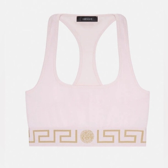 Versace Greca Border bralette and panties in light pink SET NWT - Picture 4 of 12